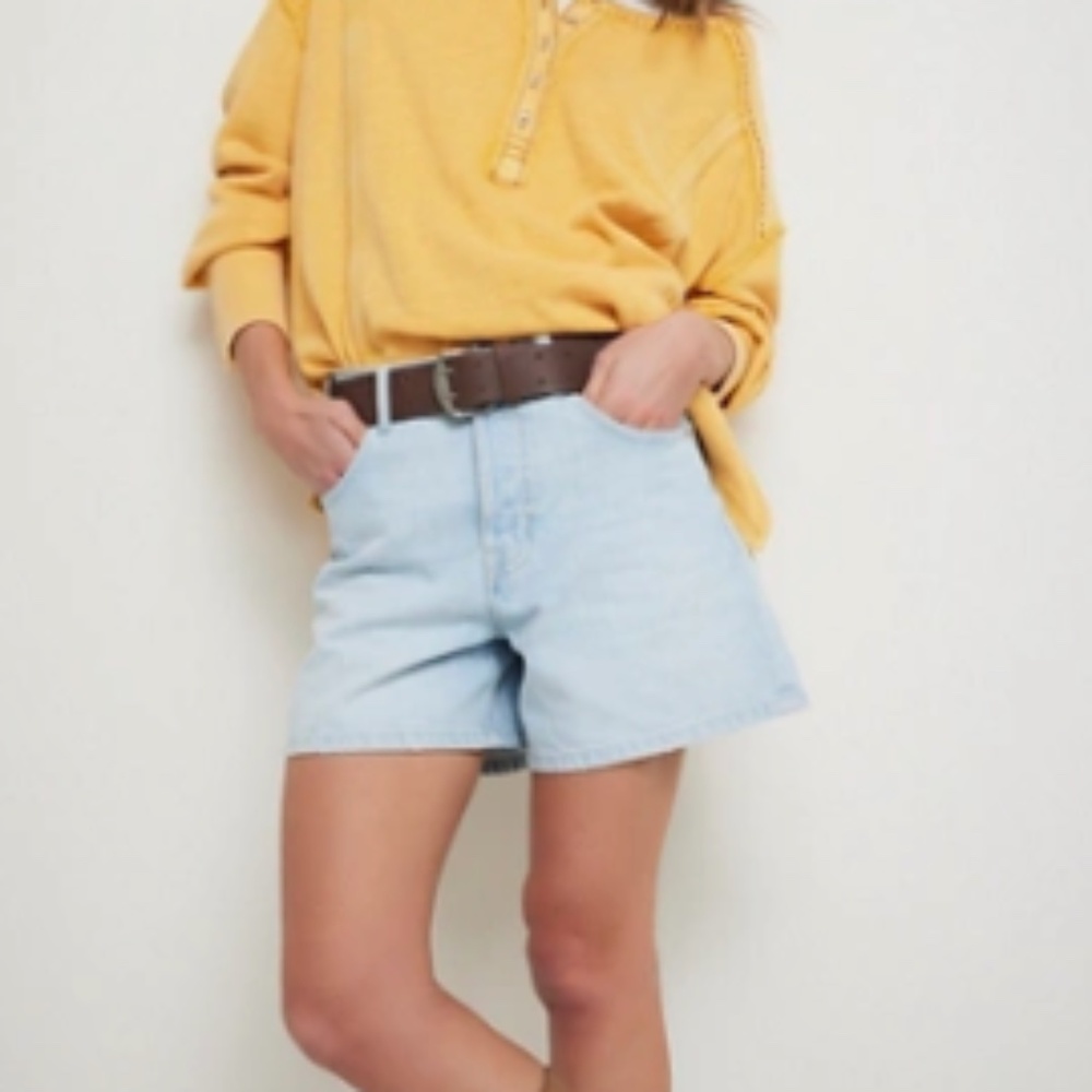 Free People Light Denim Shorts